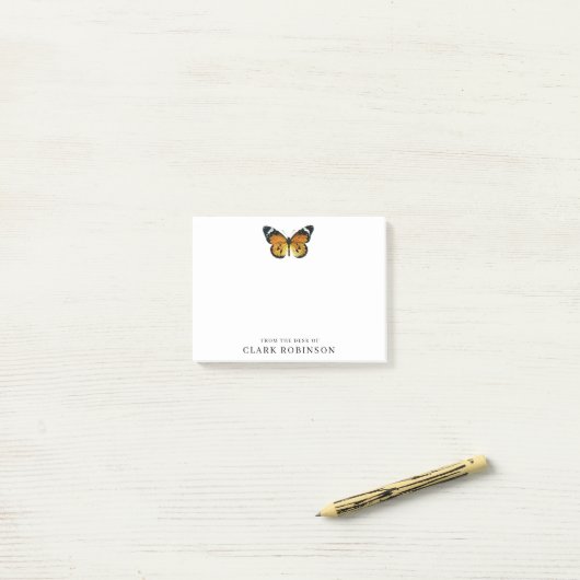 Van het bureau van American Lady Butterfly Post-it® Notes (Op bureau)