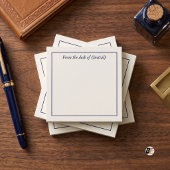 Van het bureau van Classic Monogram Blauw Wit Post-it® Notes