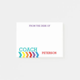 Van het bureau van Coach Feminine Chevron Rainbow Post-it® Notes