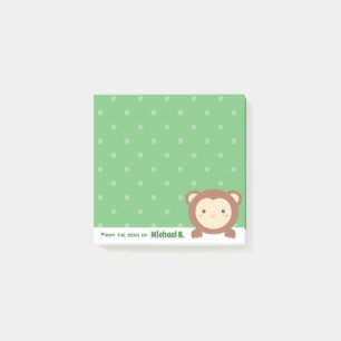 Van het bureau van Cute Kawaii Cartoon Monkey Boy Post-it® Notes