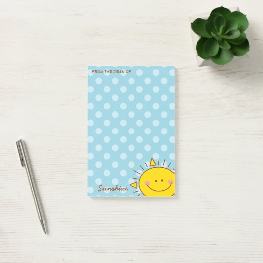 Van het bureau van Cute Little Happy Sunshine Dood Post-it® Notes (Kantoor)