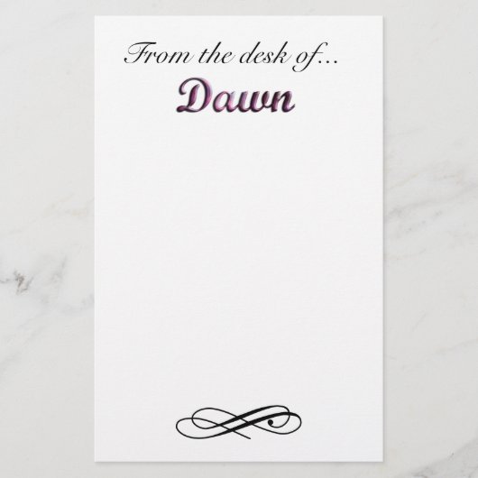 Van het bureau van Dawn Stationery Briefpapier (Voorkant)