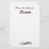 Van het bureau van Dawn Stationery Briefpapier (Voorkant / Achterkant)