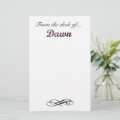 Van het bureau van Dawn Stationery Briefpapier (Staand voorkant)