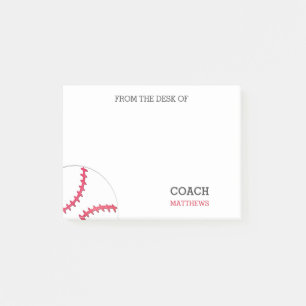 Van het bureau van de Baseball Coach gepersonalise Post-it® Notes