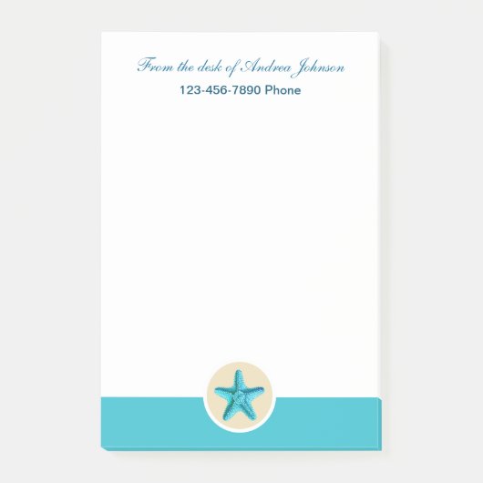 Van het bureau van de beach-kleverige notitieblokk post-it® notes (Voorkant)