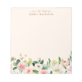 Van het bureau van de Bleke Blush Pink Waterverf F Notitieblok (Voorkant)