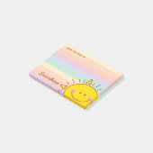 Van het bureau van de Cute Little Rainbow Sunshine Post-it® Notes (Schuin)
