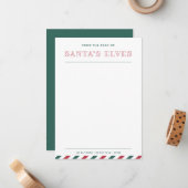 Van het bureau van de elfen van Sinterklaas Kerstm Notitiekaartje (Voorkant / Achterkant in situ)