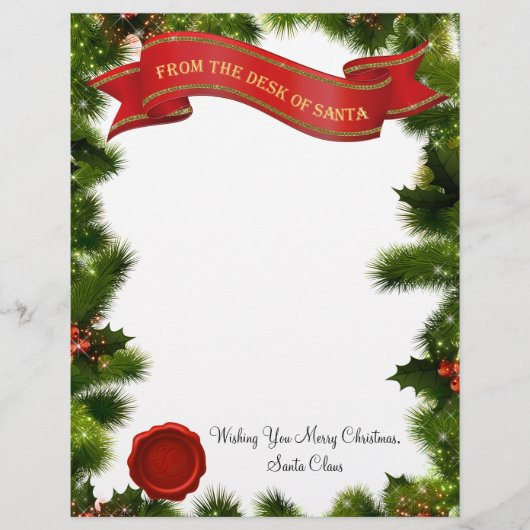 Van het bureau van de kerstbrief met zegel - edita (Voorkant)