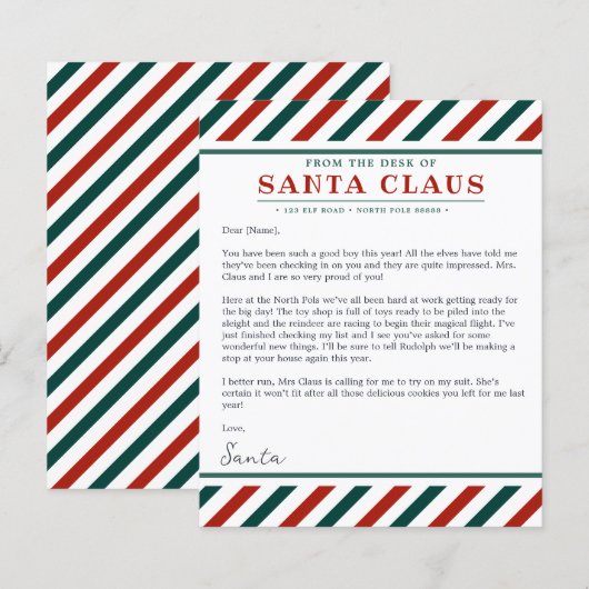 Van het bureau van de kerstman (Voorkant / Achterkant)