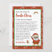 Van het bureau van de kerstman feestdagenkaart (Voorkant)