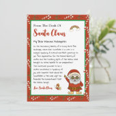 Van het bureau van de kerstman feestdagenkaart (Staand voorkant)