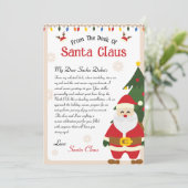 Van het bureau van de kerstman feestdagenkaart (Staand voorkant)