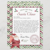 Van het bureau van de kerstman | Kerstbrief (Voorkant / Achterkant)
