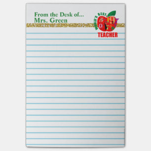Van het bureau van de leraar Apple Persoonlijke na Post-it® Notes