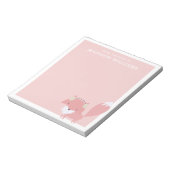 Van het bureau van de naam Pink Winter Fox Notitieblok (Gedraaid)