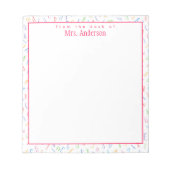 Van het bureau van - de Naam van de Aangepaste ler Notitieblok (Voorkant)