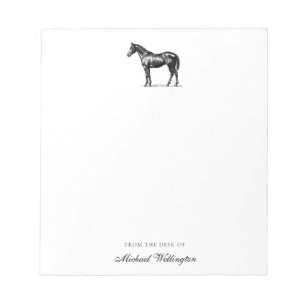 Van het bureau van Elegant paard Equestrian naam Notitieblok