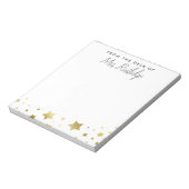 Van het bureau van - Faux Gold Stars Notitieblok (Gedraaid)