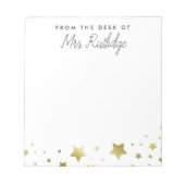 Van het bureau van - Faux Gold Stars Notitieblok (Voorkant)