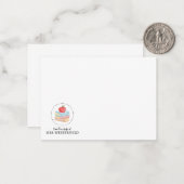 Van het bureau van - Flat Note Kaart - Voor docent Notitiekaartje (Voorkant / Achterkant in situ)