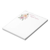 Van het bureau van -  Floral Notitieblok (Gedraaid)