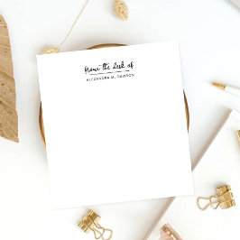 Van het bureau van gepersonaliseerd eenvoudig scri post-it® notes