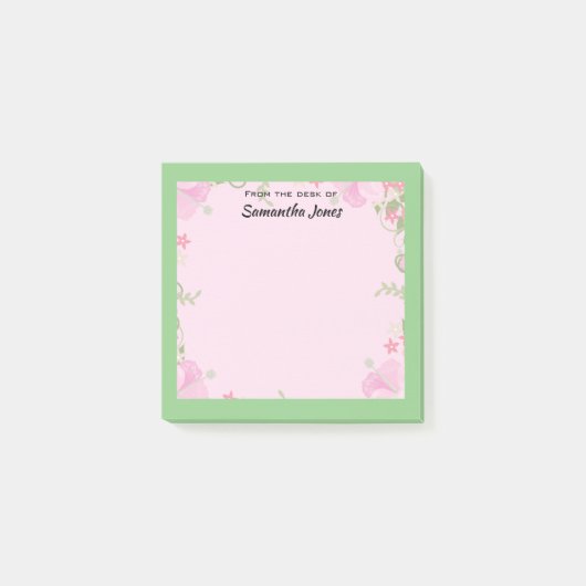 Van het bureau van gepersonaliseerde naam  post-it® notes (Voorkant)