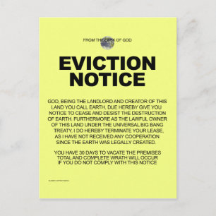 Van het bureau van God Briefkaart