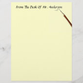 Van het bureau van... Letterhead Stationery (Voorkant)
