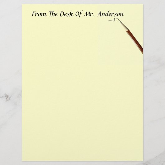 Van het bureau van... Letterhead Stationery (Voorkant)