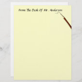 Van het bureau van... Letterhead Stationery (Voorkant / Achterkant)