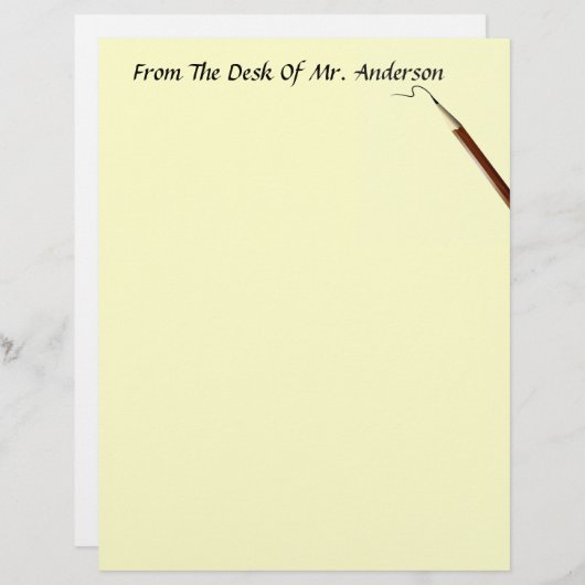 Van het bureau van... Letterhead Stationery (Voorkant / Achterkant)