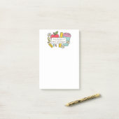 Van het bureau van leuke gepersonaliseerde leraar post-it® notes (Op bureau)