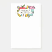 Van het bureau van leuke gepersonaliseerde leraar post-it® notes (Voorkant)
