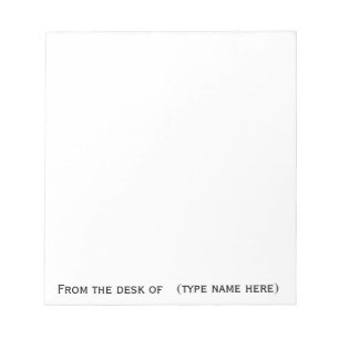 "Van het bureau van" memo-pad Notitieblok