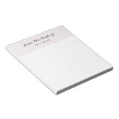 Van het bureau van Monogram Script Parel Kleurblok Notitieblok (Schuin)
