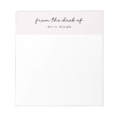 Van het bureau van Monogram Script Parel Kleurblok Notitieblok (Voorkant)