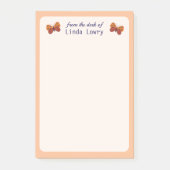 Van het bureau van Oranje vlinder Post-it® Notes (Voorkant)