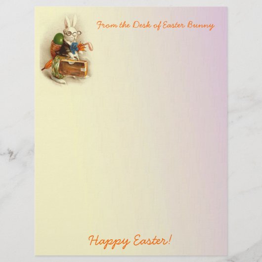 Van het bureau van PaasBunny Letterhead (Voorkant)