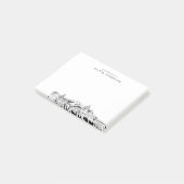 Van het bureau van Pasadena Skyline gepersonalisee Post-it® Notes (Schuin)
