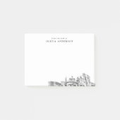 Van het bureau van Reno Skyline gepersonaliseerd Post-it® Notes (Voorkant)