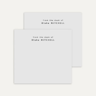 Van het bureau van Simple Monogram Grijs Post-it® Notes