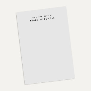 Van het bureau van Simple Monogram Grijs Post-it® Notes