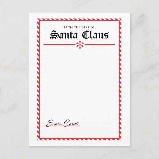 Van het bureau van Sinterklaas Briefkaart (Voorkant)