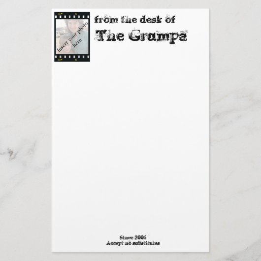 van het bureau van , The Grumpa Briefpapier (Voorkant)