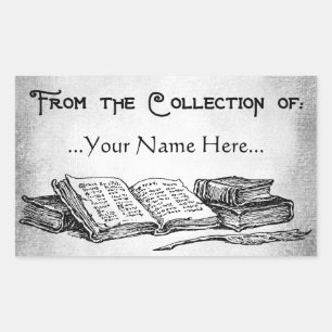 Van het Collectie van de Douane Bookplaat van de K Rechthoekige Sticker