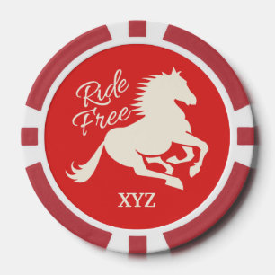 Van het de douanekleur & monogram van de rit Vrije Poker Chips