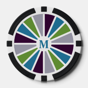 Van het de douanemonogram van het Patroon van Pokerchips